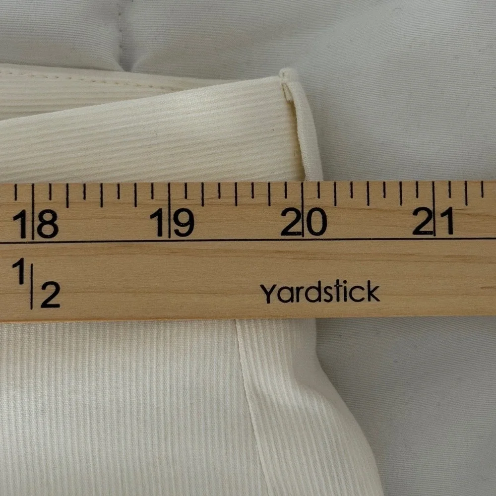 John Craig Sage Cream Cotton‎ Stretch Trousers Pants Slim Bootcut Size 38 (XL)